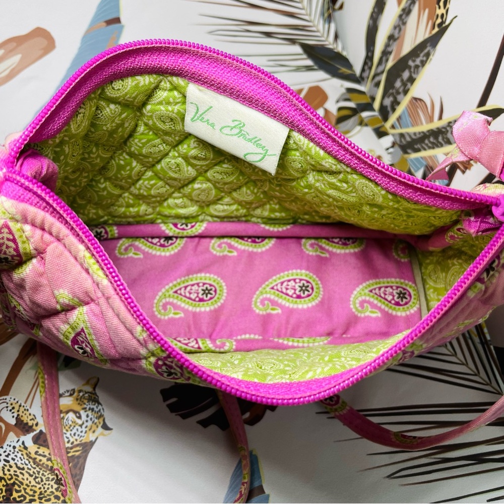 Vintage Vera Bradley Pink Paisley Bermuda Purse - Picture 2 of 5